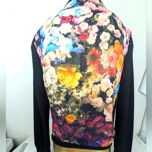 Neiman Marcus Cashmere CollectionSuperfine Cashmere Cardigan w/ Floral Garden Ch